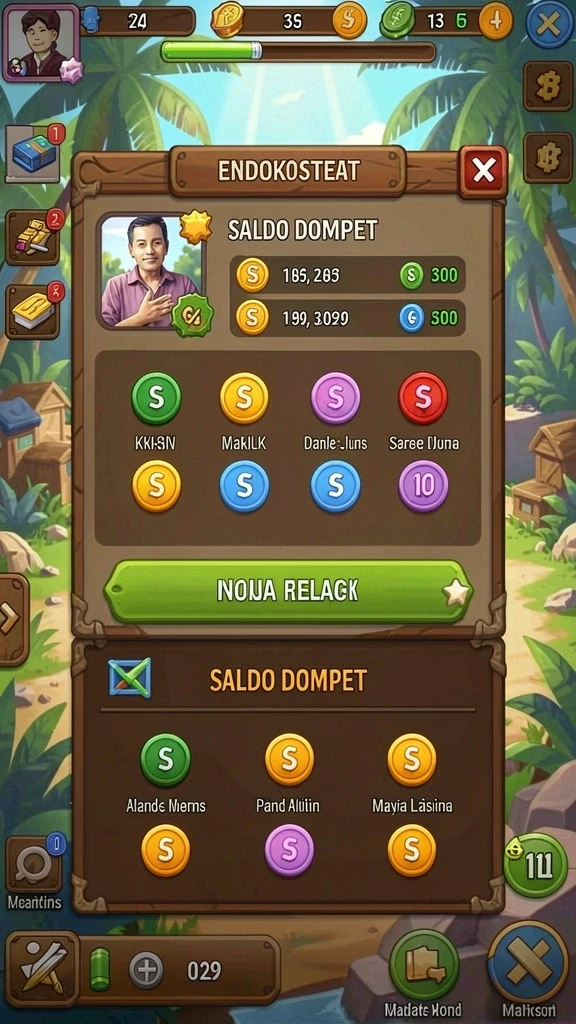 hokigame - Tampilan antarmuka yang menarik dan user-friendly.