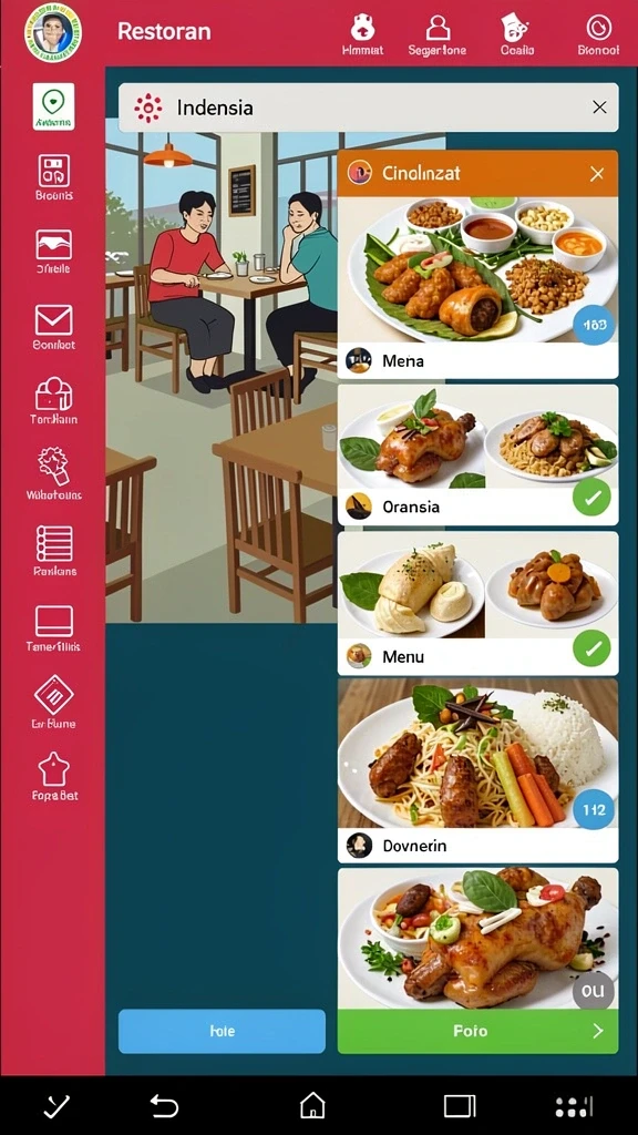 rsnvip7 - Gambaran antarmuka yang menunjukkan berbagai menu permainan.